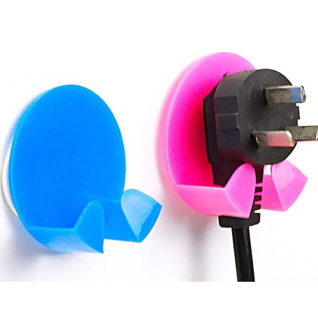 Set Of 2 Cuddle Hook, Self Adhesive Plug Holder, Multipurpose Wall Hook, Wall Plug Hook Bracket, Punch Power Cord Socket Hook, Household Practical Gum Hooks Set Of 2 Cuddle Hook, Self Adhesive Plug Holder, Multipurpose Wall Hook, Wall Plug Hook Bracket, Punch Power Cord Socket Hook, Household Practical Gum Hooks